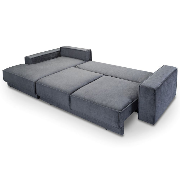 MONACCO corner sofa with sleeping function and bedding container