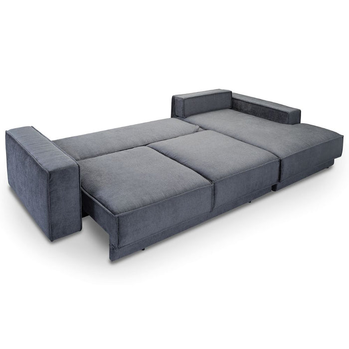 MONACCO corner sofa with sleeping function and bedding container