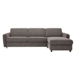 OLBIA Corner Sofa Bed for Everyday Sleeping with PRO Italian Sofa Bed Mechanism, 120 cm Mattress, Bedding Storage Compartment and Two Headrests