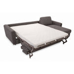 OLBIA Corner Sofa Bed for Everyday Sleeping with PRO Italian Sofa Bed Mechanism, 120 cm Mattress, Bedding Storage Compartment and Two Headrests
