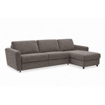OLBIA Corner Sofa Bed for Everyday Sleeping with PRO Italian Sofa Bed Mechanism, 120 cm Mattress, Bedding Storage Compartment and Two Headrests