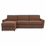DOLLY corner sofa with daily sleeping function, Italian frame, 160 cm mattress and bedding container