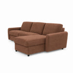 DOLLY corner sofa with daily sleeping function, Italian frame, 160 cm mattress and bedding container