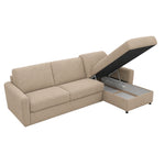 DOLLY corner sofa with daily sleeping function, Italian frame, 160 cm mattress and bedding container