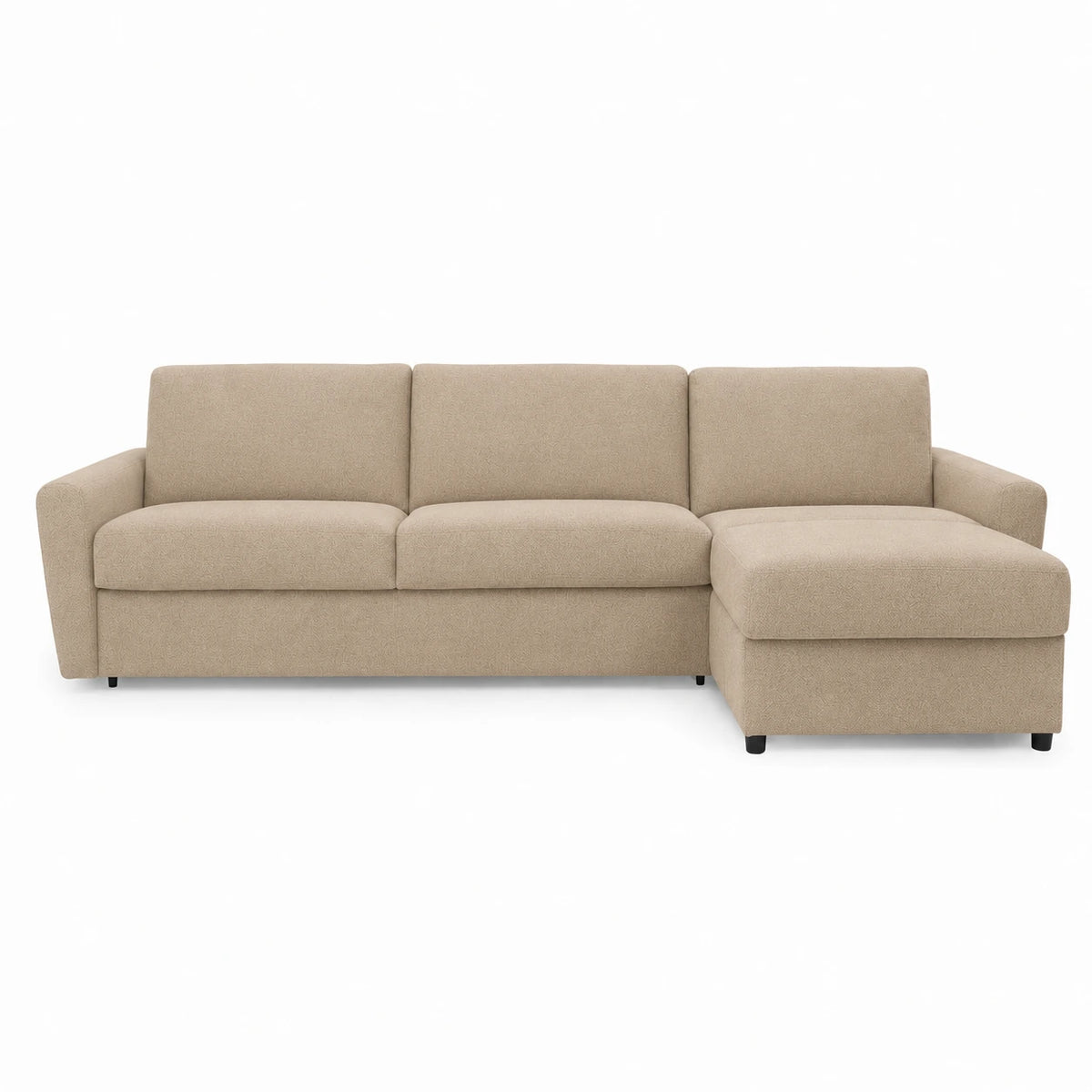 DOLLY corner sofa with daily sleeping function, Italian frame, 160 cm mattress and bedding container