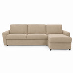 DOLLY corner sofa with daily sleeping function, Italian frame, 160 cm mattress and bedding container