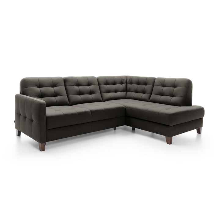 Narożnik ELIO z otomaną, funkcją spania i pojemnikiem na pościel