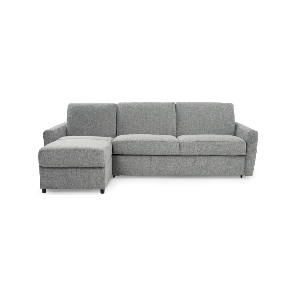 Narożnik DOLLY z funkcją spania codziennego stelaż włoski z materacem 120 cm i pojemnikiem na pościel lewostronny