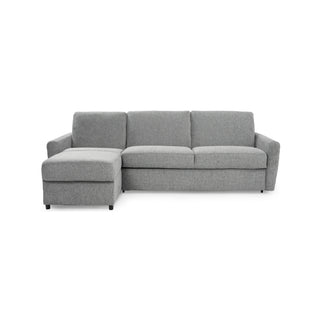 Narożnik DOLLY z funkcją spania codziennego stelaż włoski z materacem 120 cm i pojemnikiem na pościel lewostronny