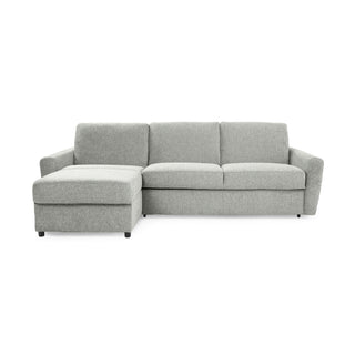 Narożnik DOLLY z funkcją spania codziennego stelaż włoski z materacem 140 cm i pojemnikiem na pościel lewostronny