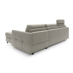 Narożnik EMA z funkcją spania codziennego stelaż włoski z materacem 140 cm i pojemnikiem na pościel