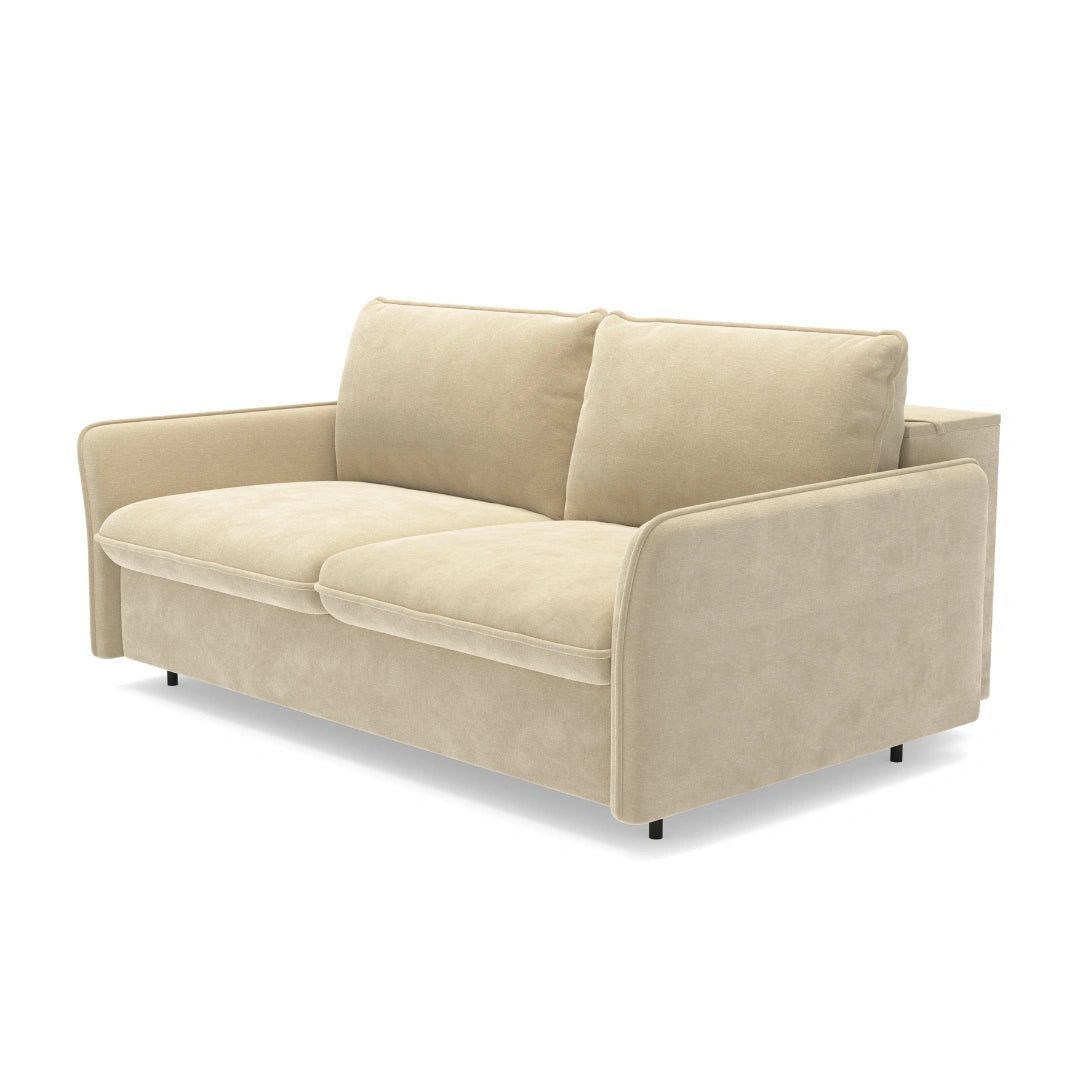 Sofa NUNO 2,5 osobowa z funkcją spania codziennego stelaż włoski z materacem 140 cm i pojemnikiem