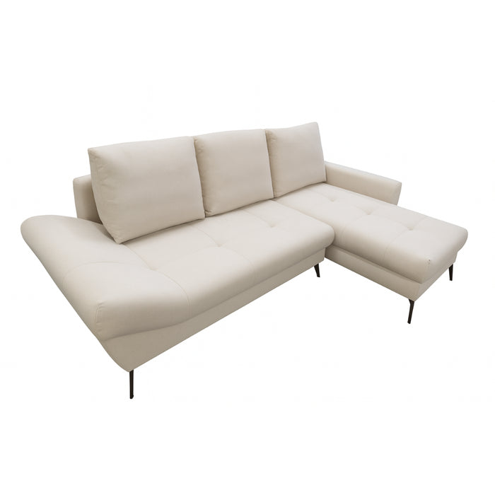 Narożnik RANDAL z funkcją spania i pojemnikiem na pościel na wysokich nóżkach