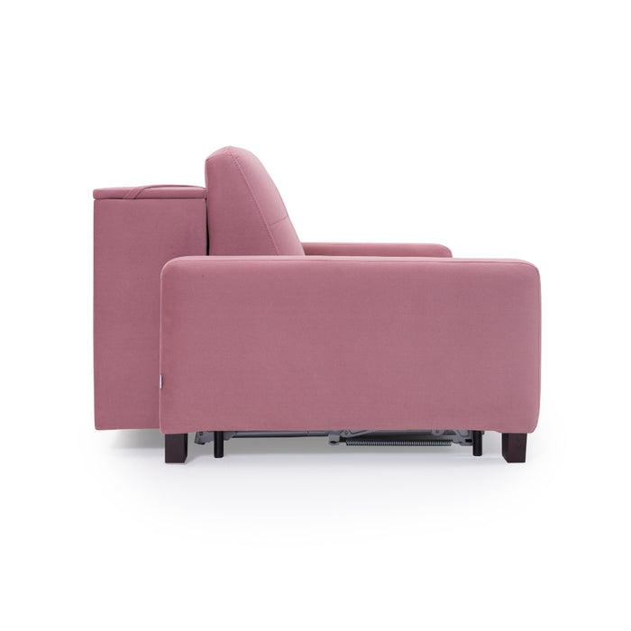 Sofa AURA 2,5 osobowa z funkcją spania codziennego stelaż włoski z materacem 140 cm z pojemnikiem na drewnianych nóżkach