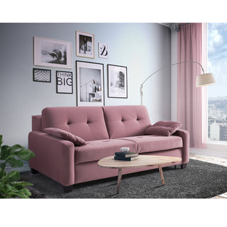 Sofa AURA 2,5 osobowa z funkcją spania codziennego stelaż włoski z materacem 140 cm z pojemnikiem na drewnianych nóżkach