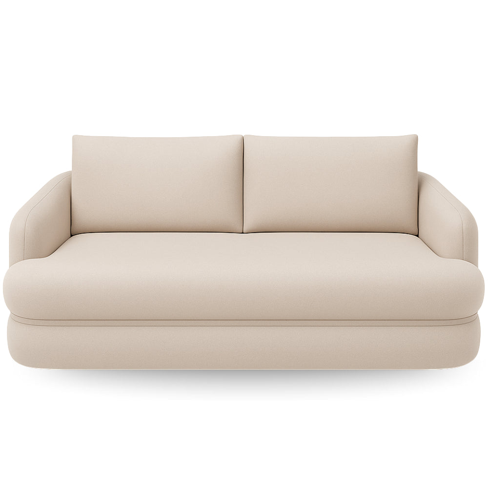 Sofa Lush obła rozkładana z pojemnikiem na pościel