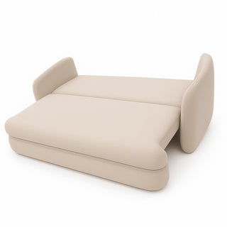 Sofa Lush obła rozkładana z pojemnikiem na pościel