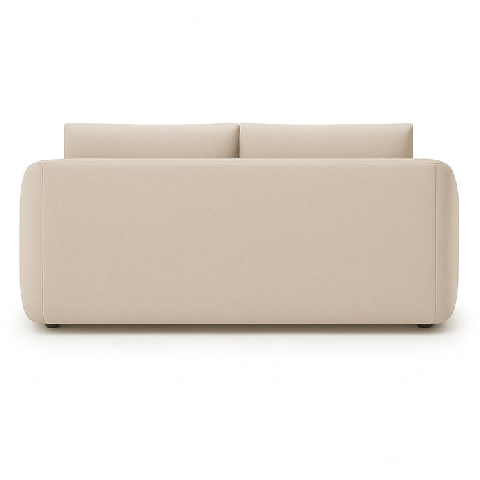 Sofa LUSH obła rozkładana z pojemnikiem na pościel