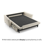 Sofa NOLA 3 osobowa z funkcją spania codziennego stelaż włoski z materacem 160 cm