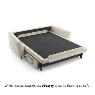 Sofa NOLA 3 osobowa z funkcją spania codziennego stelaż włoski z materacem 160 cm