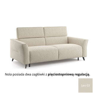Sofa NOLA 3 osobowa z funkcją spania codziennego stelaż włoski z materacem 160 cm