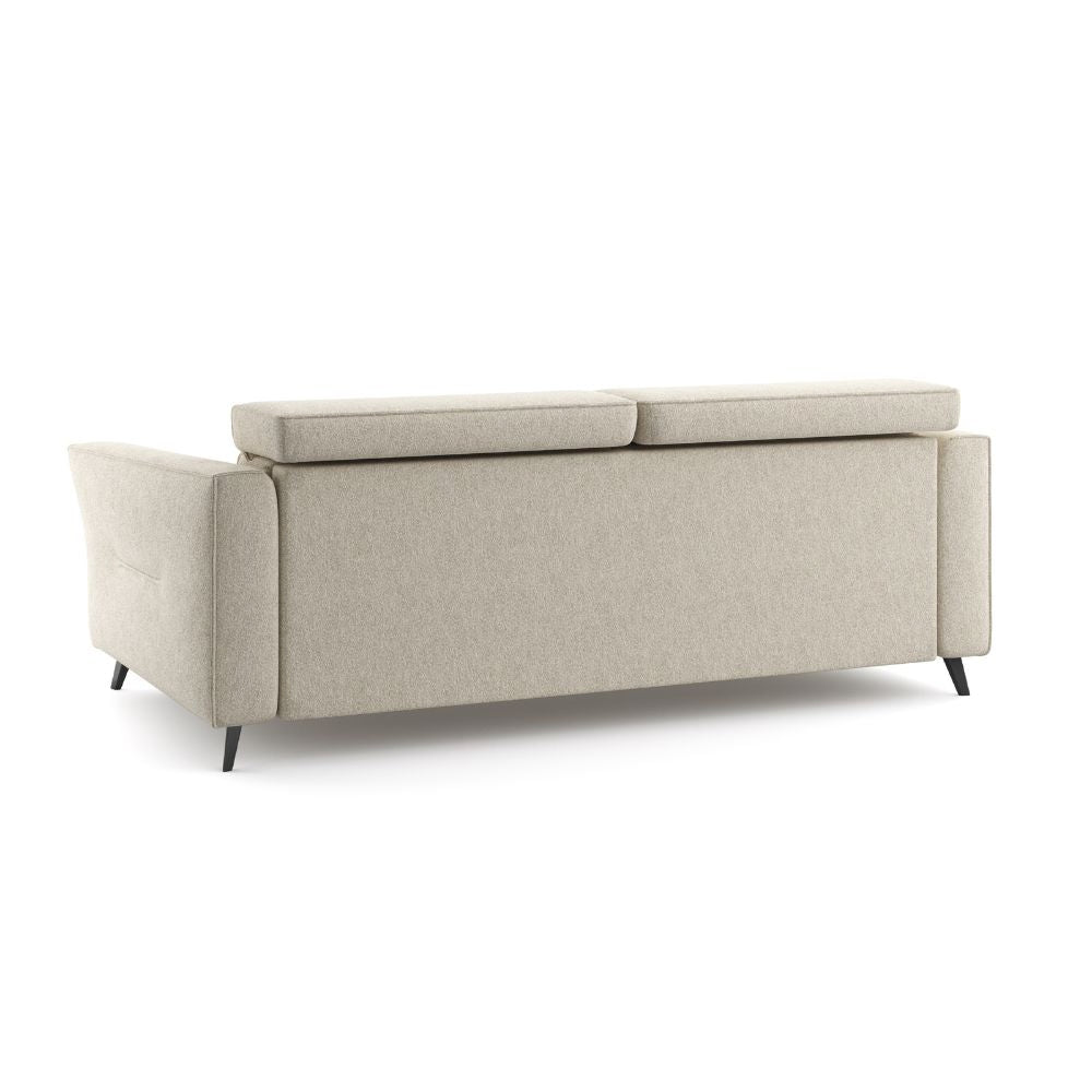 Sofa NOLA 3 osobowa z funkcją spania codziennego stelaż włoski z materacem 160 cm