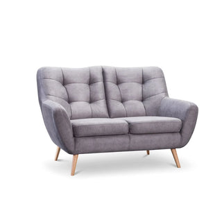 Sofa NORDI 2-osobowa pikowana na drewnianych nóżkach