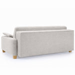 AURA 3-seater sofa with daily sleeping function, Italian frame, 160 cm mattress with container, on wooden legs
