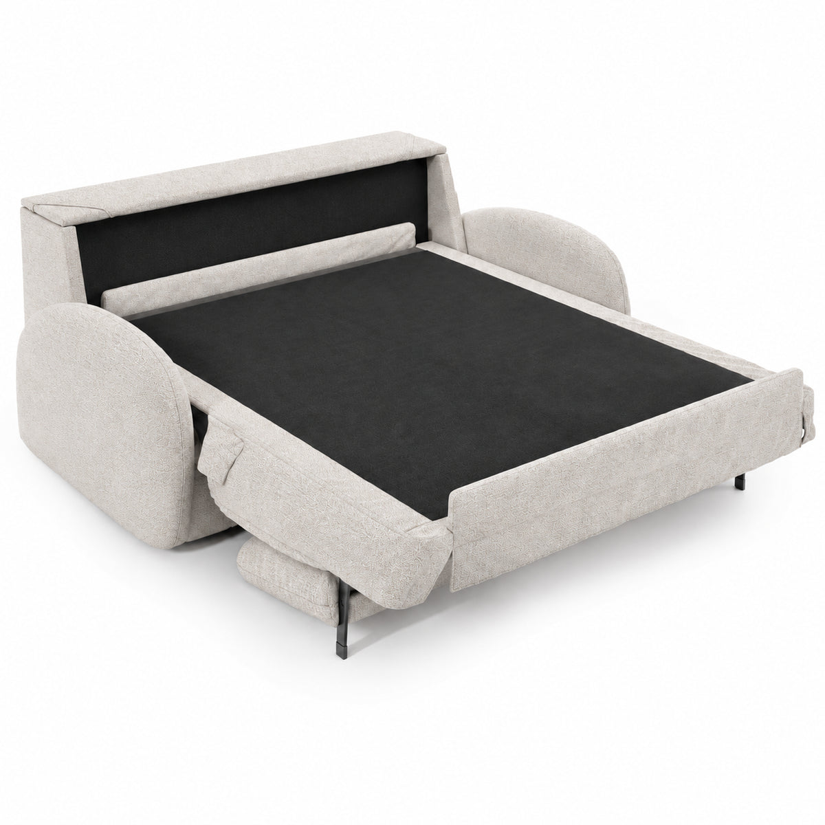 Sofa BELLA 2 osobowa z funkcją spania stelaż włoski z materacem 120 cm i pojemnikiem