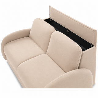 BELLA 3-seater sofa with sleeping function, Italian frame, 160 cm mattress and storage box 