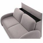 BELLA 3-seater sofa with sleeping function, Italian frame, 160 cm mattress and storage box 