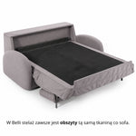 BELLA 3-seater sofa with sleeping function, Italian frame, 160 cm mattress and storage box 