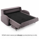 BELLA 3-seater sofa with sleeping function, Italian frame, 160 cm mattress and storage box 