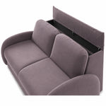 BELLA 3-seater sofa with sleeping function, Italian frame, 160 cm mattress and storage box 