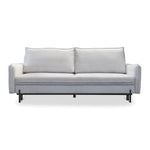 BJORK sofa bed with storage on metal legs