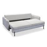 BJORK sofa bed with storage on metal legs