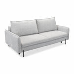 BJORK sofa bed with storage on metal legs
