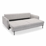 BJORK sofa bed with storage on metal legs