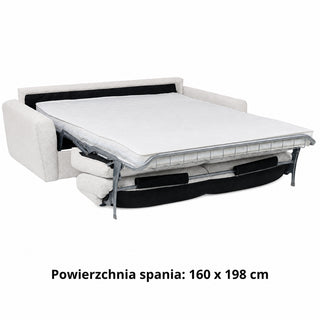 Sofa DOLLY 3 osobowa z funkcją spania stelaż włoski pro z materacem 160 cm i pojemnikiem