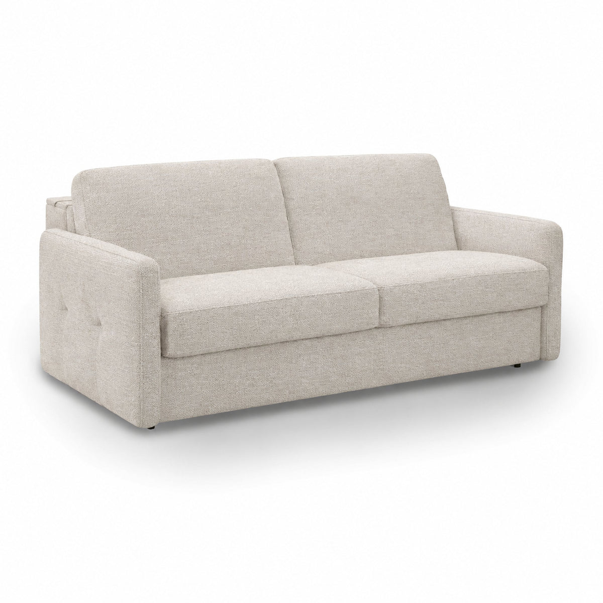 Sofa EMA 3 osobowa z pojemnikiem i funkcją spania codziennego stelaż włoski z materacem 160 cm