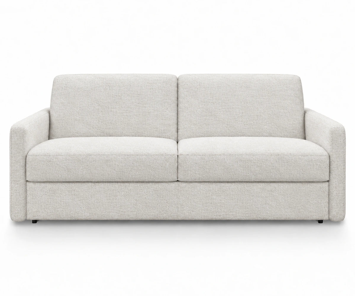 Sofa EMA 3 osobowa z pojemnikiem i funkcją spania codziennego stelaż włoski z materacem 160 cm
