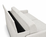 Sofa EMA 3 osobowa z pojemnikiem i funkcją spania codziennego stelaż włoski z materacem 160 cm