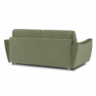 Sofa FLOSSY 2 osobowa z funkcją spania codziennego typu stelaż włoski z materacem 120 cm
