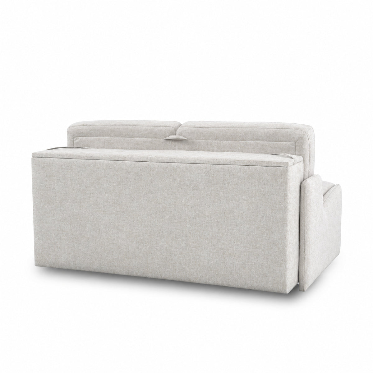 Sofa KIRA z funkcją spania codziennego stelaż włoski z materacem 120 cm i pojemnikiem