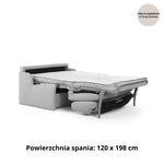 KIRA sofa without sides with daily sleeping function, Italian frame with a 120 cm mattress