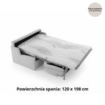 KIRA sofa without sides with daily sleeping function, Italian frame with a 120 cm mattress