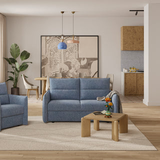 Sofa ARKADIA 2,5 osobowa z funkcją spania stelaż włoski z materacem 140 cm o grubości 18 cm