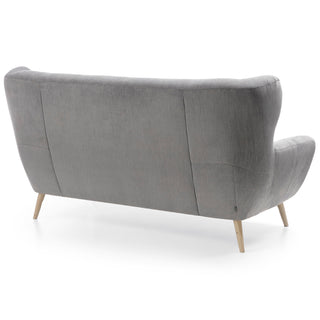 Sofa VOSS 3 osobowa pikowana na drewnianych nóżkach