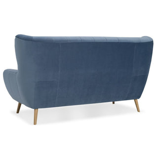 Sofa VOSS 2 osobowa pikowana na drewnianych nóżkach