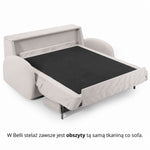 BELLA 3-seater sofa with sleeping function, Italian frame, 160 cm mattress and storage box 